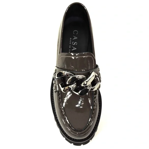 CASADEI 🇮🇹 WOMEN'S BROWN PATENT LEATHER COMFORT SPRING LOAFERS